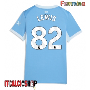 Manchester City Rico Lewis #82 Prima Maglia Femmina 2026-27 Manica Corta